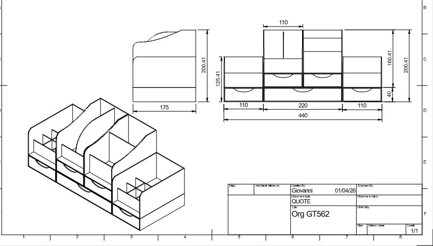 Khay Đựng Đồ Đa Năng ORGANIZZATORE GT562 - Giải Pháp Bàn Làm Việc Gọn Gàng - Image 5