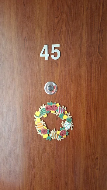 Mẫu vòng hoa trang trí Lễ Phục sinh 3D - Velikonoční věnec - Image 2