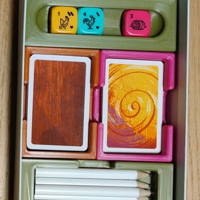 Bộ khay tổ chức 3D cho board game Rolling Ranch cực gọn gàng