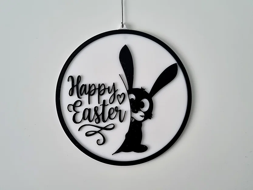 Bảng treo tường hình chú thỏ Phục sinh vui nhộn - Image 2