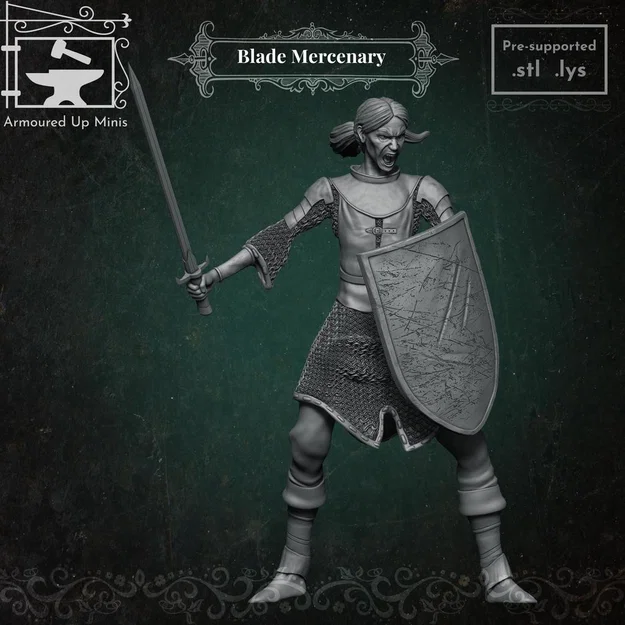 Mô hình Blade Mercenary cho D&D và Pathfinder - Image 1