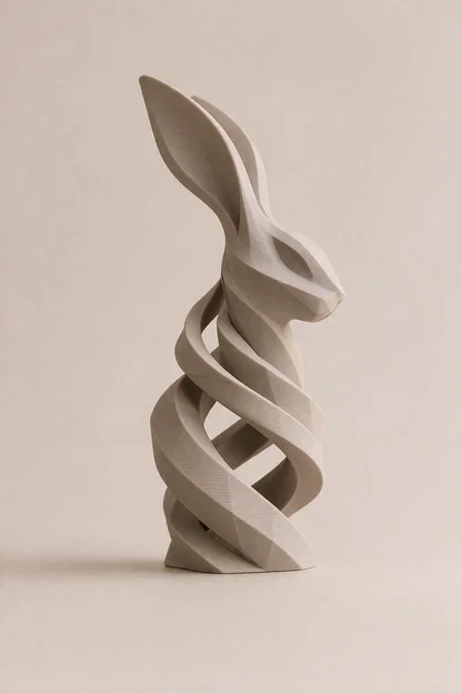 Tượng Thỏ Xoắn Ốc (Spiral Hare Bunny Sculpture) - Image 1