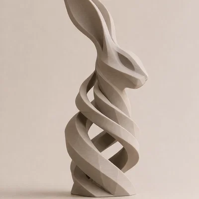 Tượng Thỏ Xoắn Ốc (Spiral Hare Bunny Sculpture)