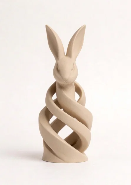 Tượng Thỏ Xoắn Ốc (Spiral Hare Bunny Sculpture) - Image 2
