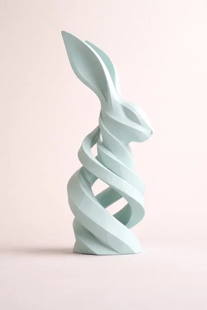 Tượng Thỏ Xoắn Ốc (Spiral Hare Bunny Sculpture) - Image 4