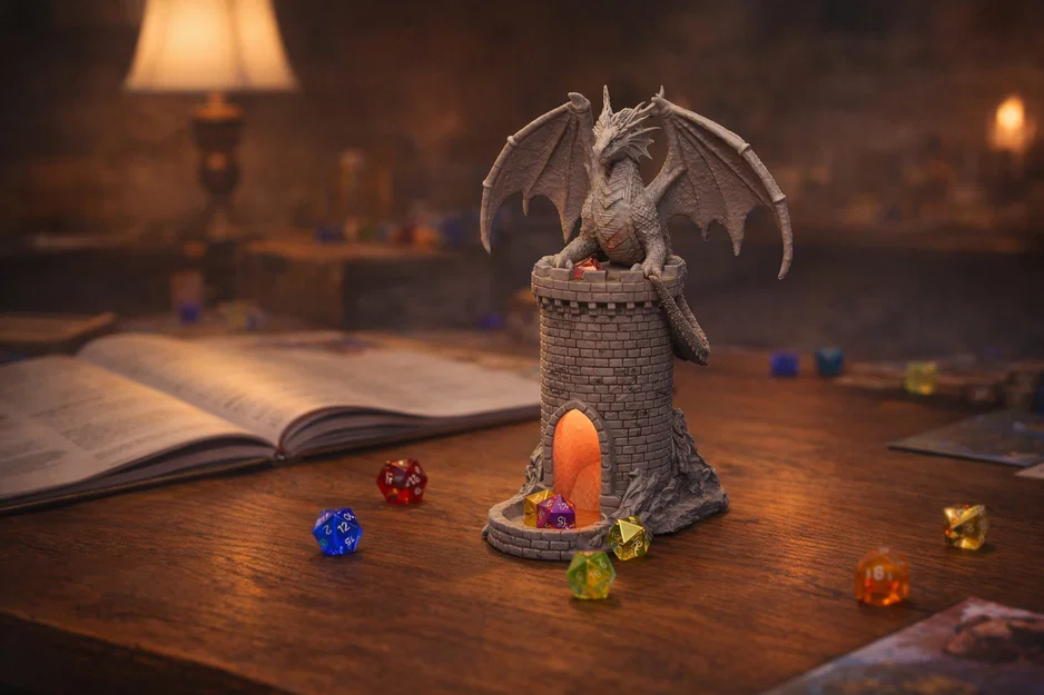 Tháp Xúc Xắc Hình Rồng - Nhận Hơn 300 Mô Hình Trên Patreon - Image 1