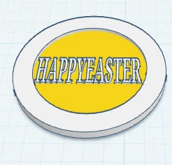 Mẫu đế lót ly Happy Easter (EASTER coaster) in 3D xinh xắn - Image 1
