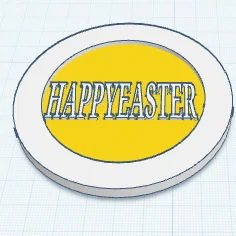Mẫu đế lót ly Happy Easter (EASTER coaster) in 3D xinh xắn