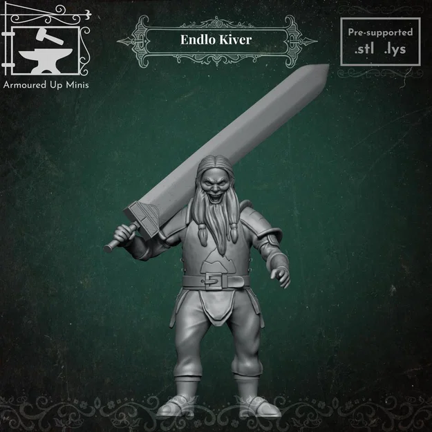 Mô hình thu nhỏ Endlo Kiever cho D&D và Pathfinder - Image 1