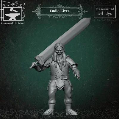 Mô hình thu nhỏ Endlo Kiever cho D&D và Pathfinder