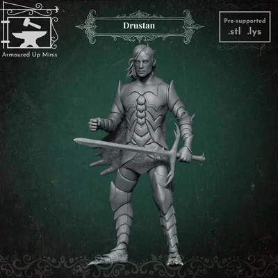 Mô hình miniature Drustan cho Pathfinder và D&D