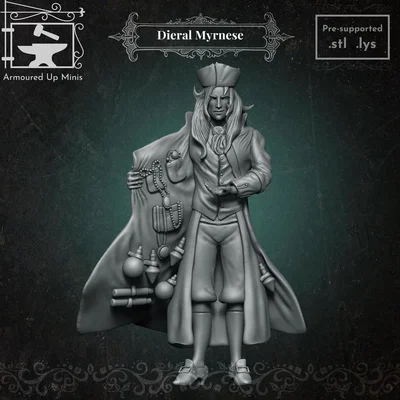 Mô hình thu nhỏ Dieral Myrnese cho game nhập vai