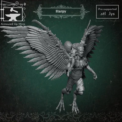 Mô hình Harpy (32mm) cho game Pathfinder và D&D