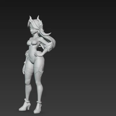 Mô hình nhân vật nữ phong cách Anime 3D ấn tượng