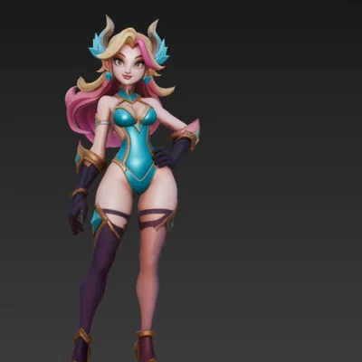 Mô hình nhân vật nữ phong cách Anime 3D ấn tượng