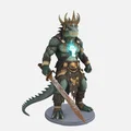 Mô hình LizardFolk King - Nhân vật chiến binh cho DnD (TTRPG) - Thumbnail 1