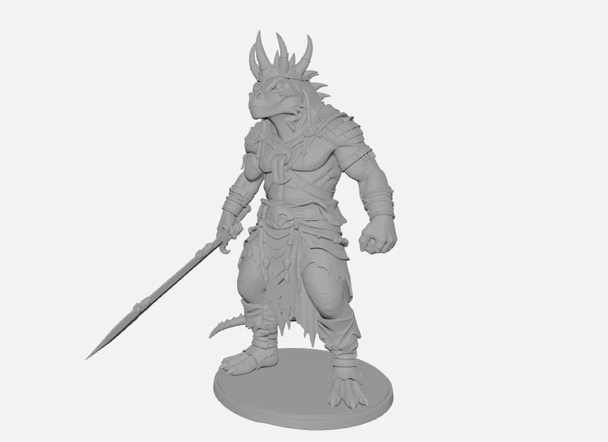 Mô hình LizardFolk King - Nhân vật chiến binh cho DnD (TTRPG) - Image 2