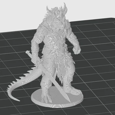 Mô hình LizardFolk King - Nhân vật chiến binh cho DnD (TTRPG)