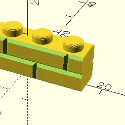Trình tạo gạch masonry tương thích LEGO (có gân gia cố chốt)