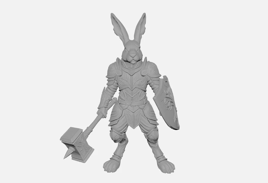 Mô hình 3D Harengon Paladin - Chiến binh thỏ dũng mãnh cho DnD - Image 2