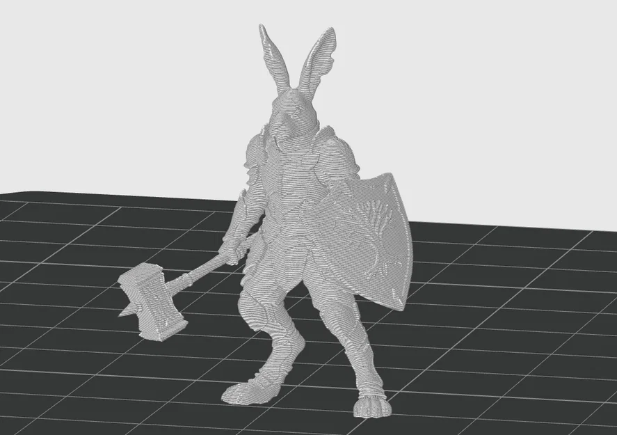 Mô hình 3D Harengon Paladin - Chiến binh thỏ dũng mãnh cho DnD - Image 3