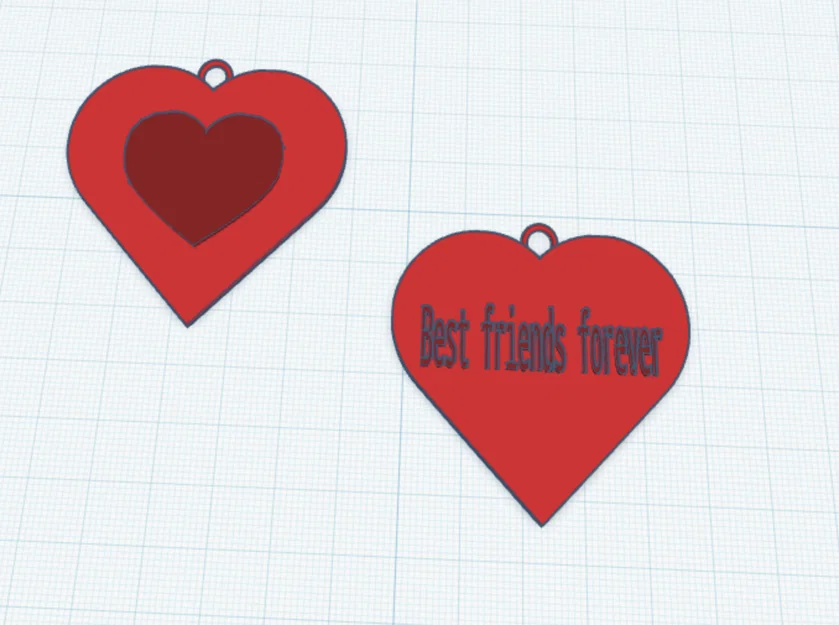 Móc khóa hình trái tim BFF - Quà tặng ý nghĩa cho bạn thân - Image 1