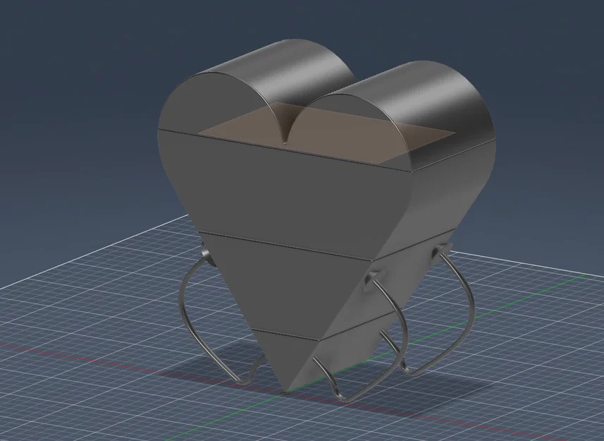 Mẫu 3D Hộp Đựng Trang Sức Hình Trái Tim 4 Ngăn Tiện Lợi - Image 1