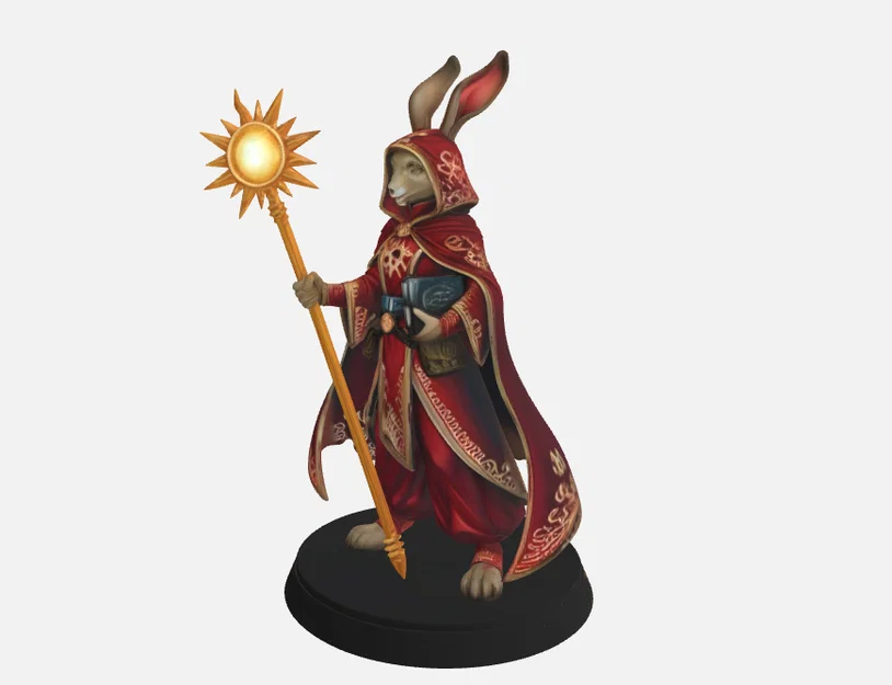 Mô hình Harengon Cleric nữ cho D&D - TTRPG Miniature - Image 1