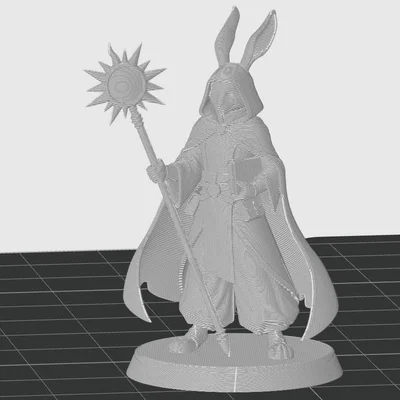 Mô hình Harengon Cleric nữ cho D&D - TTRPG Miniature