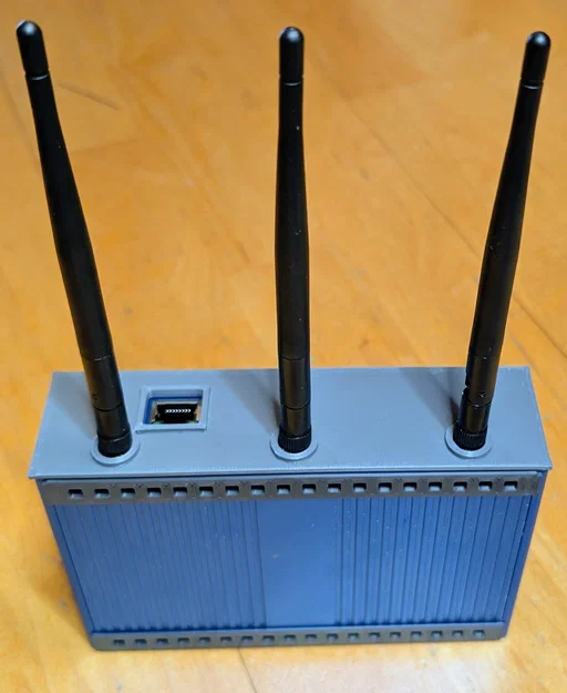 Nắp che bụi và lưới tản nhiệt cho OpenWrt One treo dọc (kèm file FreeCAD) - Image 1