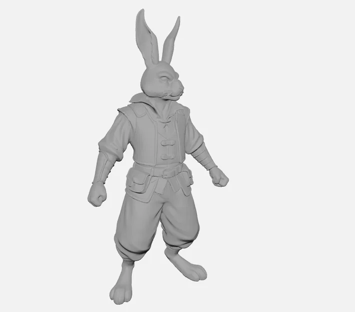 Mô hình Harengon Brawler (Monk) 3D cho D&D và Tabletop Game - Image 2