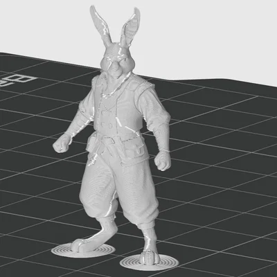 Mô hình Harengon Brawler (Monk) 3D cho D&D và Tabletop Game