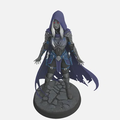 Mô hình Nữ sát thủ Drow - Female Drow Assassin cho DnD mini