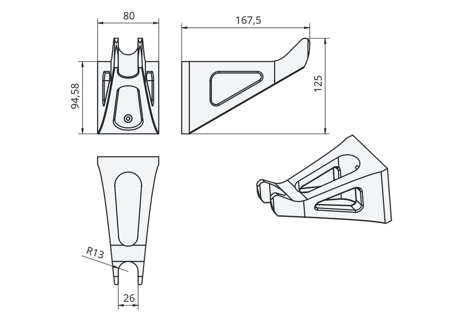 Giá treo máy cắt cỏ Bosch AFS 23-37 in 3D gọn gàng - Image 2