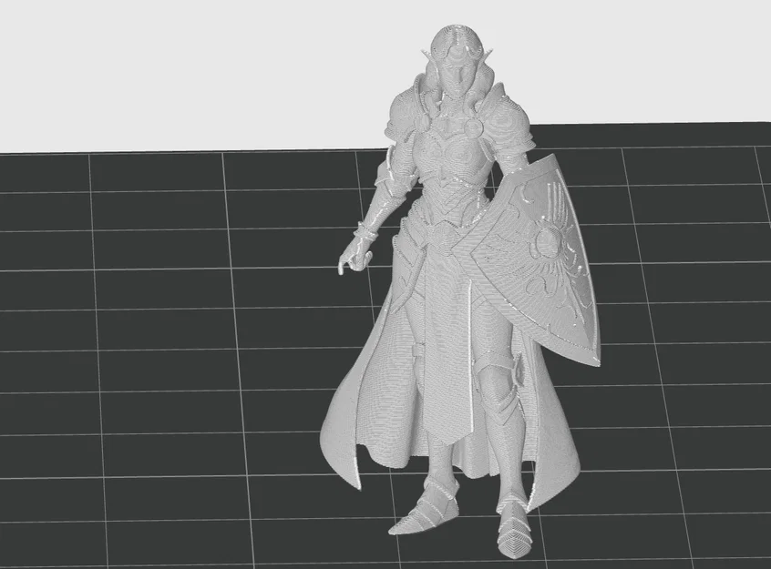 Mô hình 3D nữ chiến binh Elf Paladin cho DnD và TTRPG - Image 2