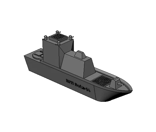 Mô hình tàu chiến giả tưởng BNS Boka-14 - File in 3D sắc nét - Image 1