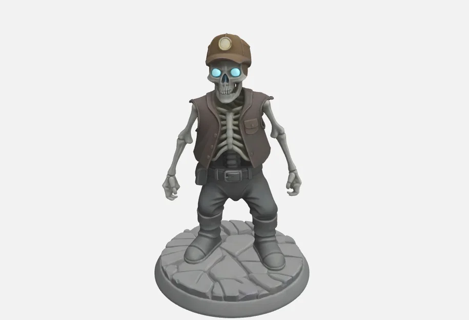 Mô hình 3D Dwarf Miner Skeleton - Nhân vật cho game DnD - Image 1