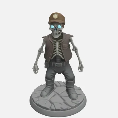 Mô hình 3D Dwarf Miner Skeleton - Nhân vật cho game DnD