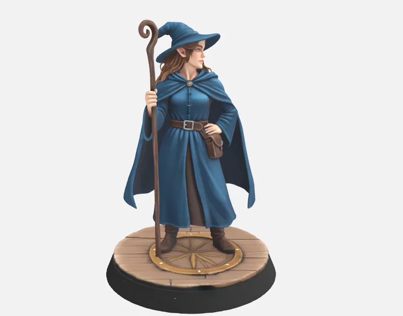 Mô hình Nữ Pháp Sư Elf (Female Elf Wizard) in 3D cho game DnD - Image 1