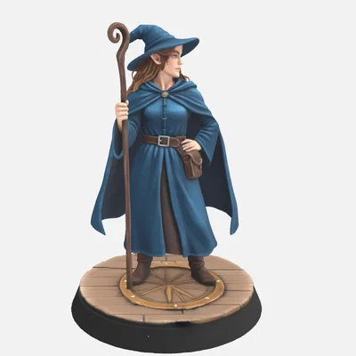 Mô hình Nữ Pháp Sư Elf (Female Elf Wizard) in 3D cho game DnD