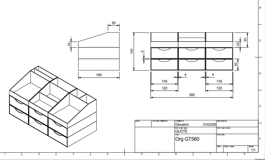 Khay đựng đồ đa năng ORGANIZZATORE GT560 - In 3D bàn làm việc gọn gàng - Image 5