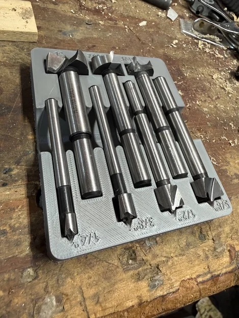 File gốc thiết kế hộp đựng mũi khoan Forstner Warrior từ Harbor Freight - Image 1