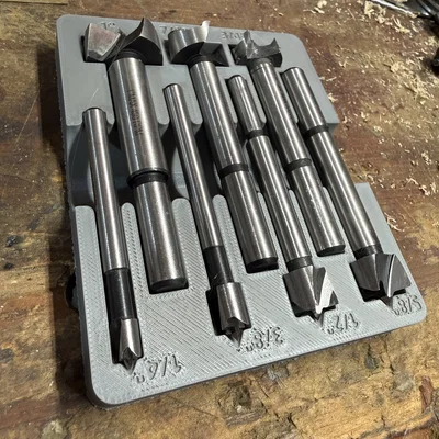 File gốc thiết kế hộp đựng mũi khoan Forstner Warrior từ Harbor Freight