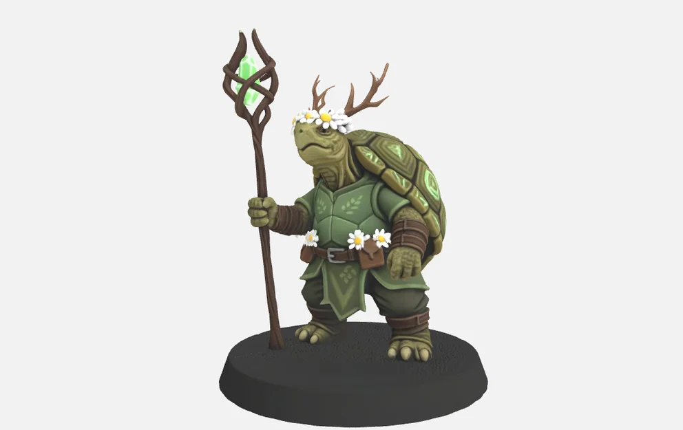 Mô hình Nữ Tortle Druid 3D cho trò chơi DnD và TTRPG - Image 1