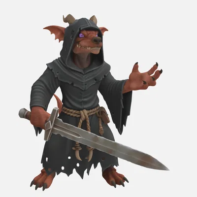 Mô hình Kobold Swordsman - Chiến binh Kobold cho DnD