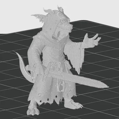 Mô hình Kobold Swordsman - Chiến binh Kobold cho DnD
