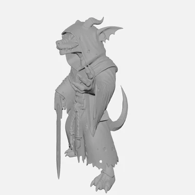 Mô hình Kobold Swordsman - Chiến binh Kobold cho DnD
