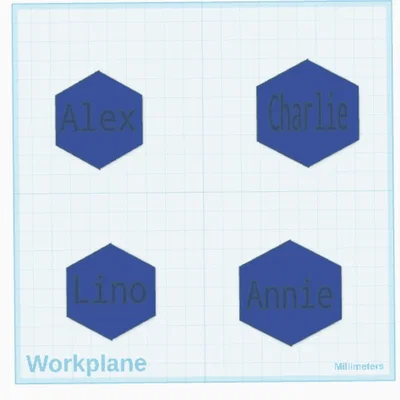 Bảng tên nhân viên lục giác 3D độc đáo cho văn phòng chuyên nghiệp