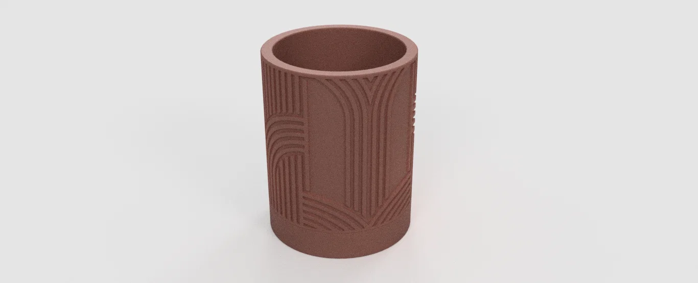 Chậu cây tự tưới nước phong cách Art Deco - Thiết kế không cần support - Image 3