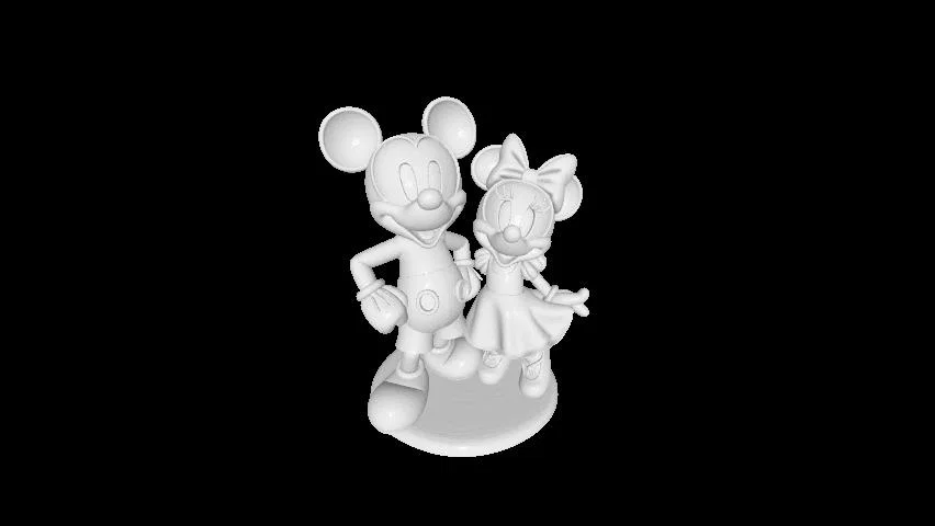 Mô hình 3D Mickey và Minnie Mouse trang trí cực xinh xắn - Image 1